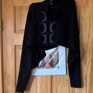 Black Cropped Hoodie shrug